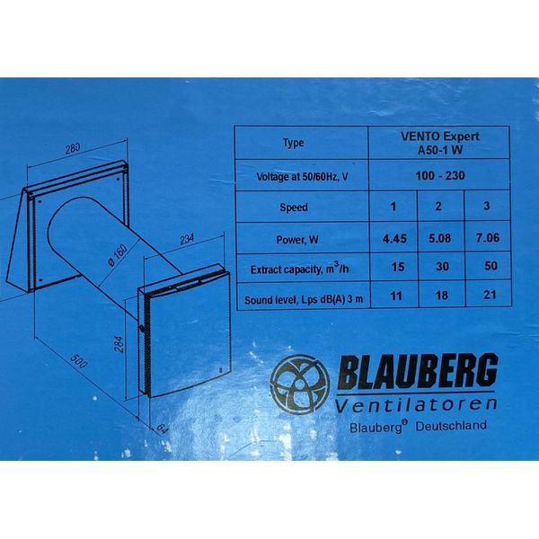 Blauberg VENTO Expert A50-1 W 0687996156 фото | rekuperatory.com.ua